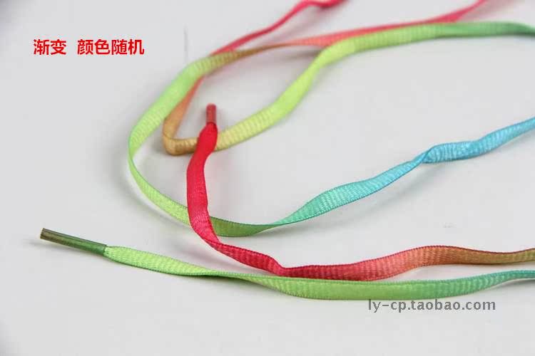 Màu gradient ren phẳng giản dị ren thể thao ren đa mục đích mua hai tặng một miễn phí dây giày nike