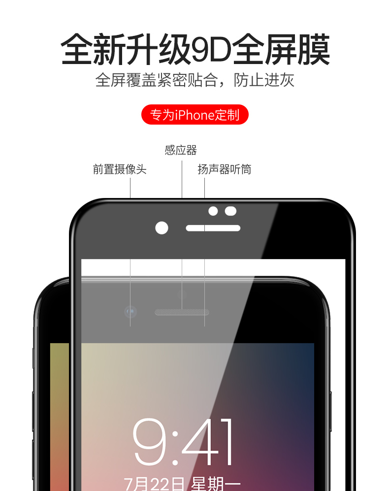 古尚古 iPhone全系列手机钢化膜 2片 图2