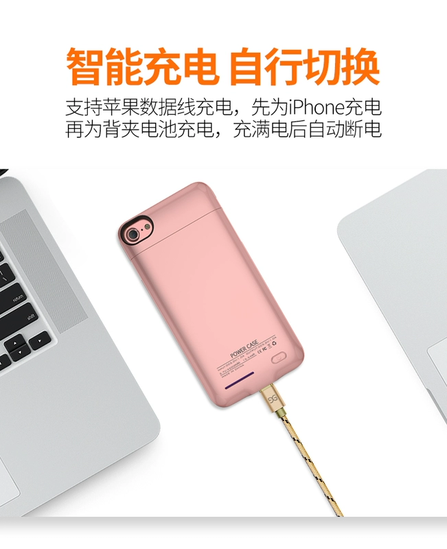 GUSGU iphone6 ​​sạc kho báu Apple 7plus không dây pin quay lại 6S khung điện thoại di động - Ngân hàng điện thoại di động cuc sac du phong