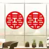 Non-woven happy word set of door stickers Bedroom wedding decoration supplies Daquan stickers Wedding room decoration creative set
