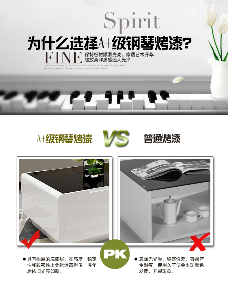 Nếu bướm màu đen và trắng sơn phòng khách căn hộ nhỏ bàn trà tối giản hiện đại bàn cà phê kính cường lực tv kết hợp tủ bộ bàn ghế phòng khách