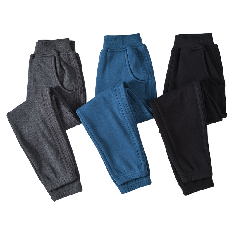 Hapiro childrens sweatpants mens quần chàng trai mùa thu váy cộng với nhung cộng dày trẻ em lớn mùa thu và mùa đông dày mặc ngoài.