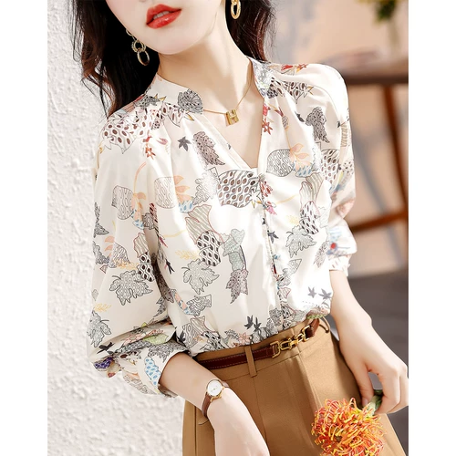 Брендовая рубашка, юбка, комплект, V-образный вырез