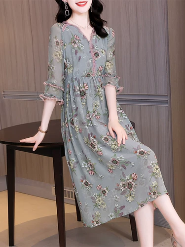 Брендовое длинное платье, Италия, V-образный вырез