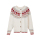 Сирийский абрикосовый короткий вязаный свитер с круглым вырезом Fair Isle, кардиган, женская осенне-зимняя куртка 2025 года, ленивый мягкий свободный жакет mini 4