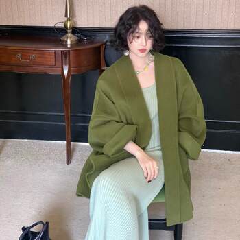 Original double-sided woolen jacket kelifan wine day