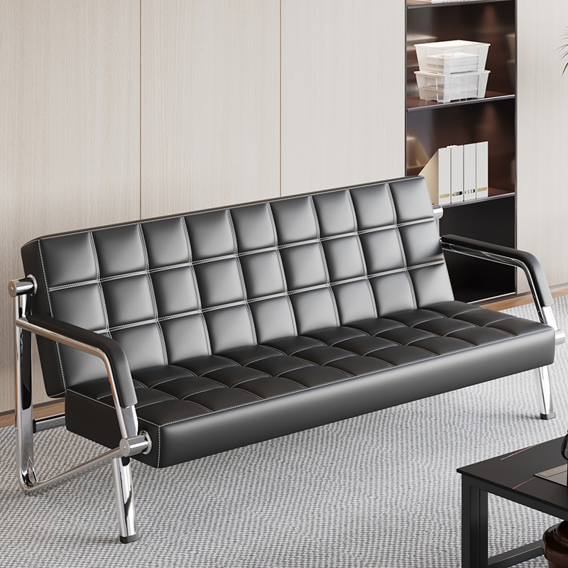Office Sofa and Coffee Table Integrated Set, Construction Site Business Long Bench, Reception Room Three-Seater Furniture Office Sofa and Coffee Table Integrated Set, Construction Site Business Long Bench, Reception Room Three-Seater Furniture