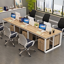 U-shaped staff screen office furniture computer table and chair combination 2 4 6 people simple modern office desk