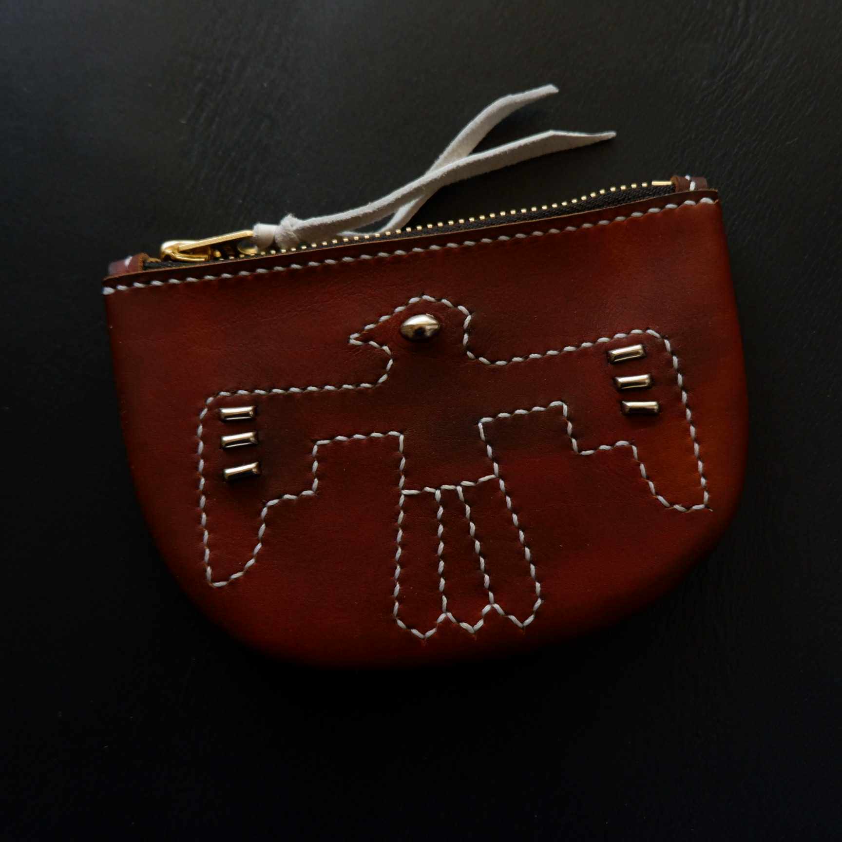 Pure handmade wallet card bag handbag Navajo style Thunderbird Indian