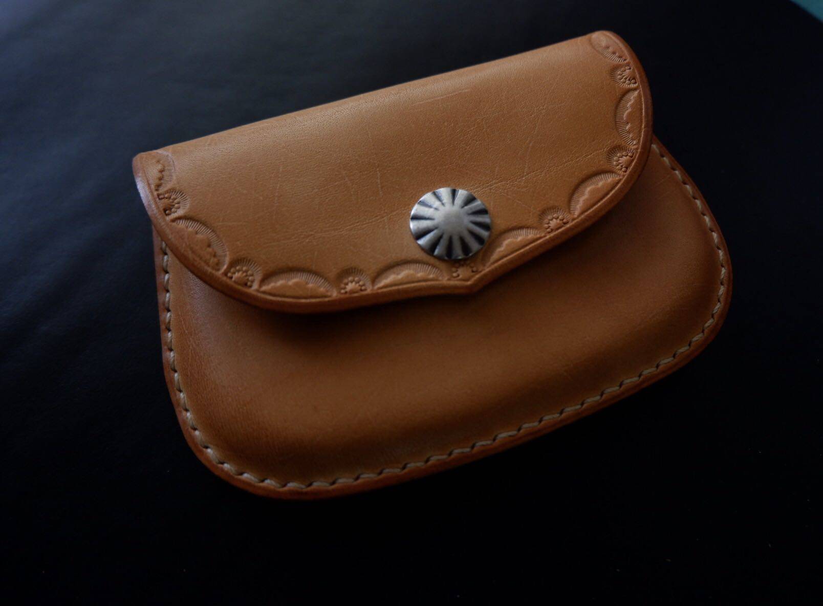 Argentinian Vegetable Tanned Leather Coin Purse Card Holder