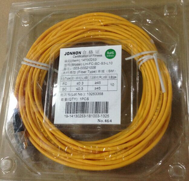 Carrier-grade new original AVIC Opto-electronic 10m FC-SC fiber jumper Single-mode 10m FC-SC pigtail10m FC-SC pigtail10m FC-SC pigtail10m FC