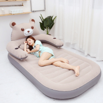 Single double inflatable bed home padded air bed portable bed chinchillo cartoon cute adult outdoor thickening