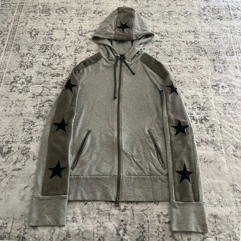 Independent Lgb Style 00S Zip Boxer Parka Hoodie Five-Pointed Star Hooded Cardigan Sweatshirt