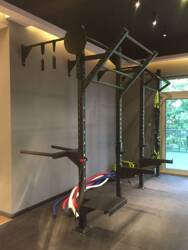 Comprehensive Physical Training Rack, Wall-Mounted 4-Column Model