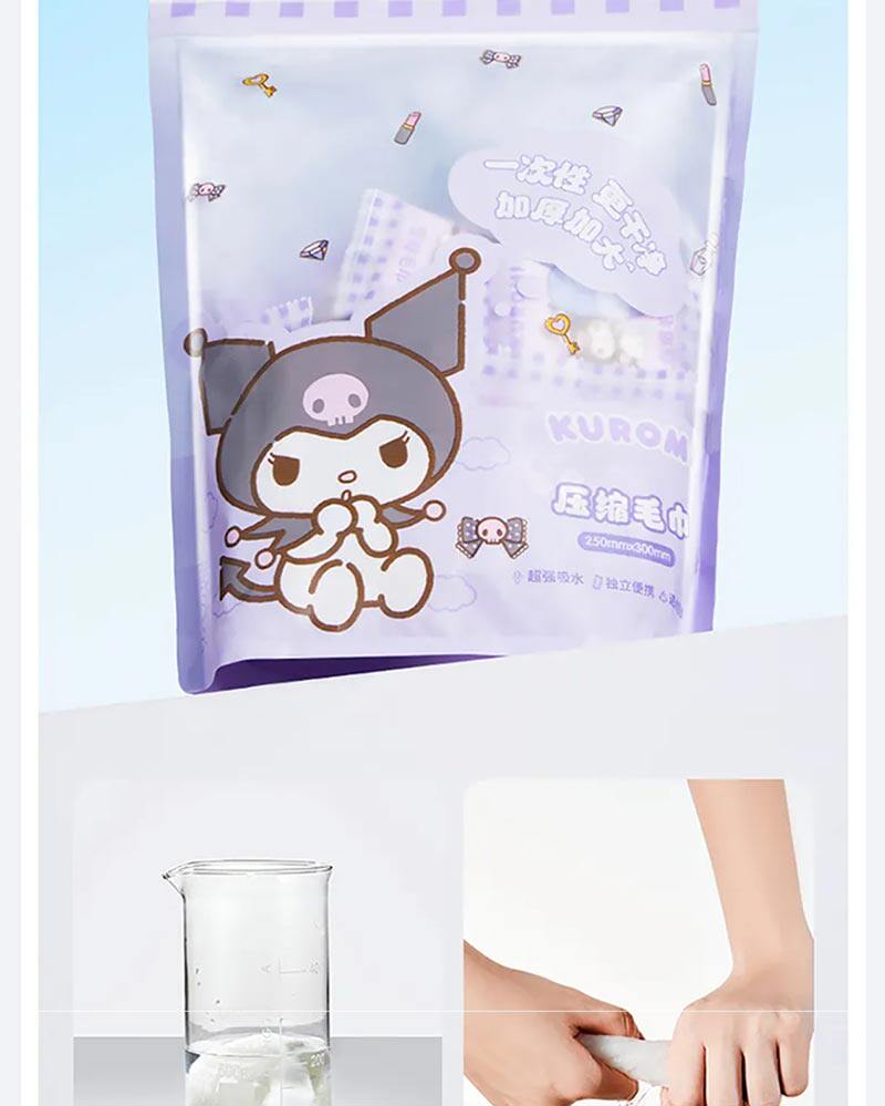Полотенца одноразовые мыть miniso名创优品三丽鸥一次性压缩浴巾毛巾套装玉桂狗凯蒂猫加大厚