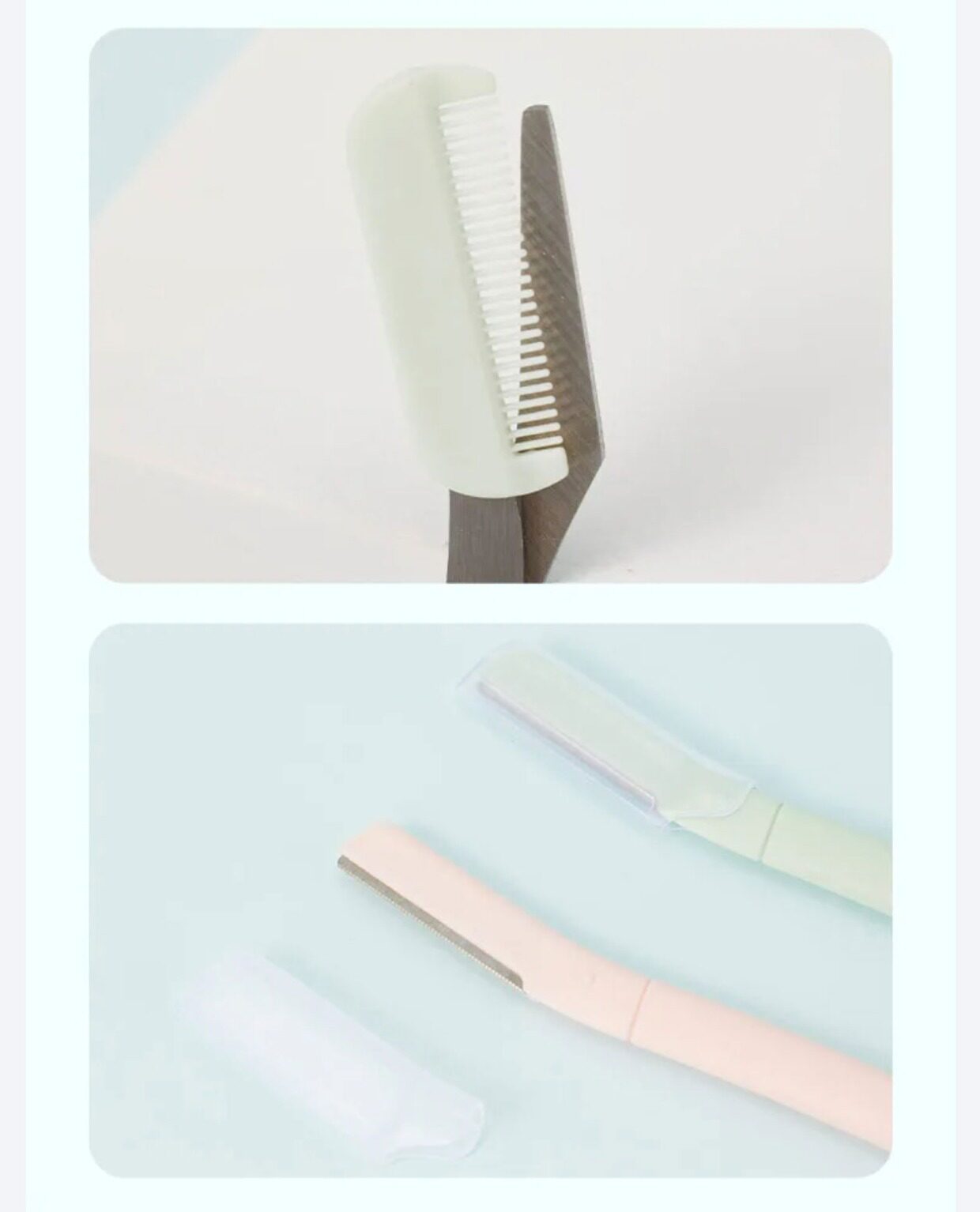 Xiumei Дао miniso名创优品可拆卸眉梳眉剪+眉刀多功能组合套装初学者美容剪