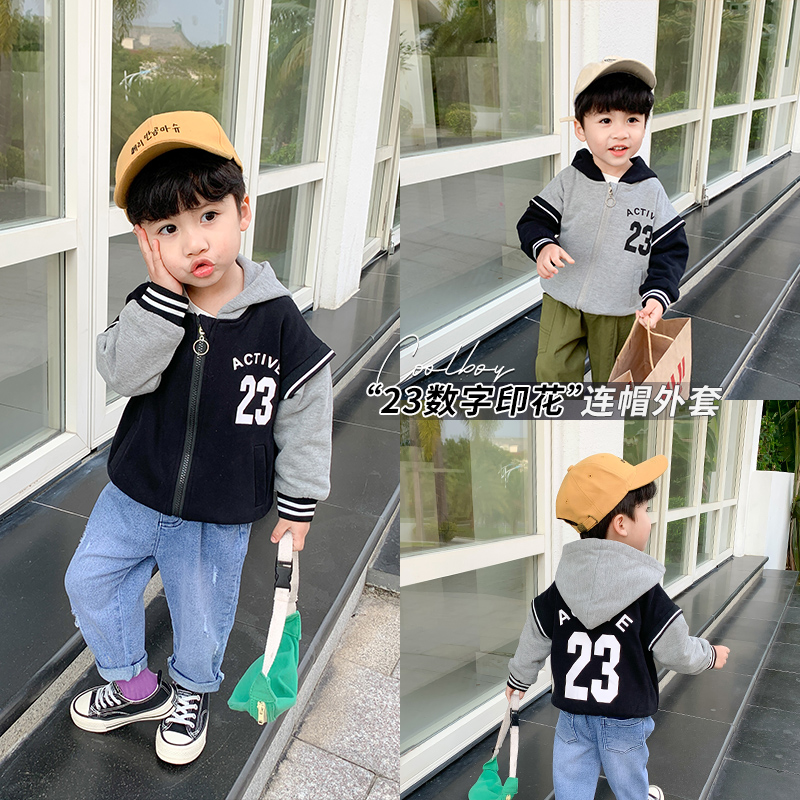 Children's clothing boys' jackets spring and autumn styles Western style baby autumn clothes Korean children's cardigan tops autumn children's baseball uniforms