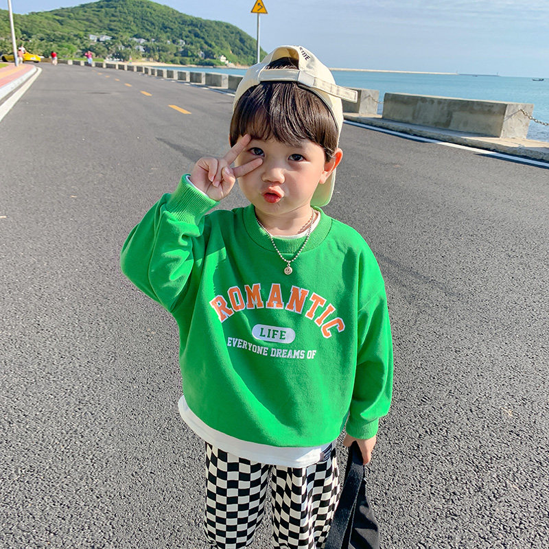 Men's baby necropolis Spring autumn style boys' spring clothes 2022 new children's spring blouses the thinner children's spring