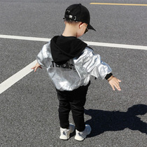 Autumn childrens clothing boy coat 2021 new spring and autumn velvet baby Autumn children Foreign style jacket tide clothes