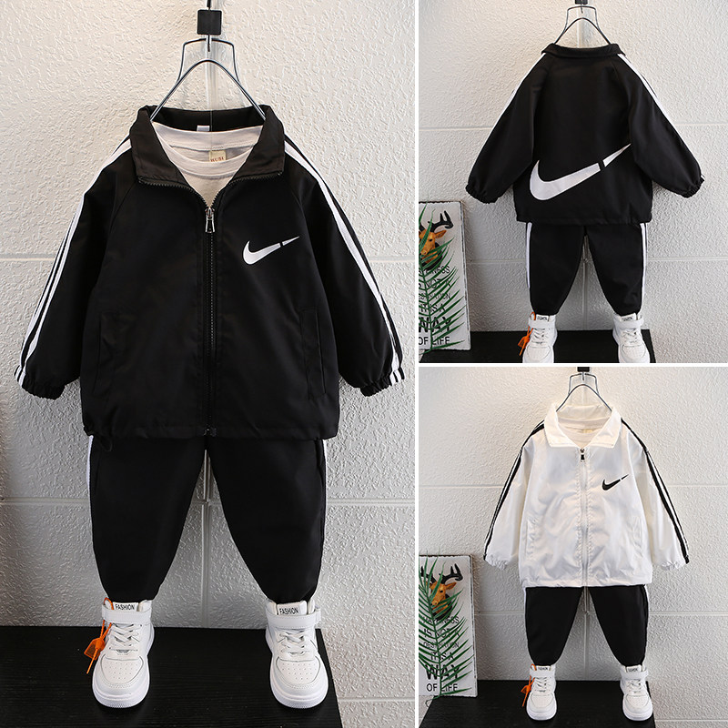 Boy's spring clothing sports suit 2022 new children's clothes handsome gas baby boy Yanai Casual Two-piece Tide