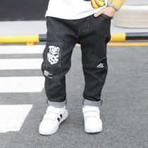 Childrens jeans spring and autumn boys trousers 2020 new Korean children baby Autumn elastic slim pants tide