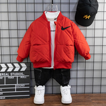Children winter cotton clothes autumn and winter 2021 new winter clothing Boys cotton clothes Mens baby winter clip cotton boy jacket tide