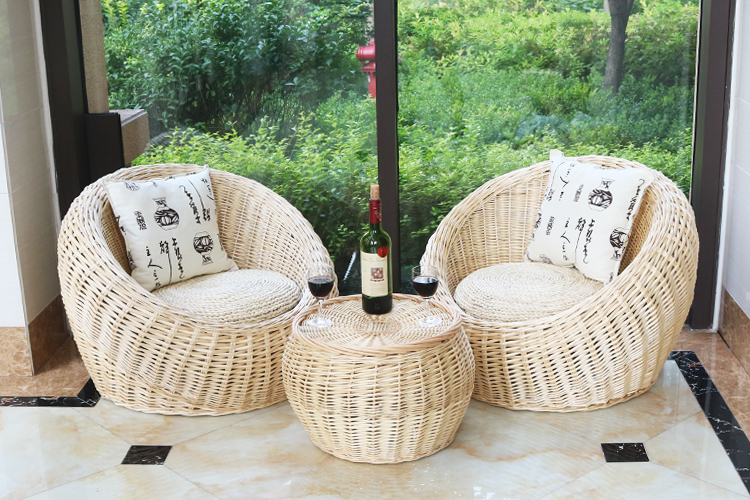 Wicker ghế sofa ghế giải trí phòng khách phòng ngủ ban công phòng khách ghế beanbag mây giản dị ghế kết hợp vận chuyển mục vụ - Ghế sô pha sofa da nhập khẩu