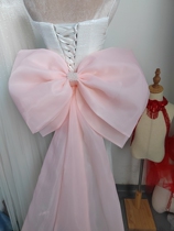 Oversized Pink Organza Butterfly Wedding Dress Back Accessories Flesh-covering Accessories Multi-Colored Bows