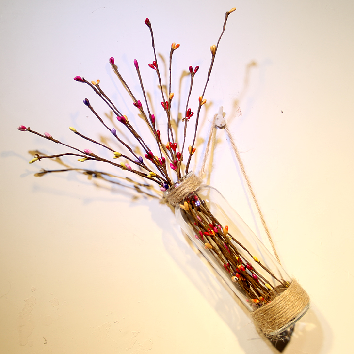 New wall Decorative Vase Pure Handmade Decorative Hydroponic Glass Bottle Minimalist Art Zakka Decorative Hanging Accessories