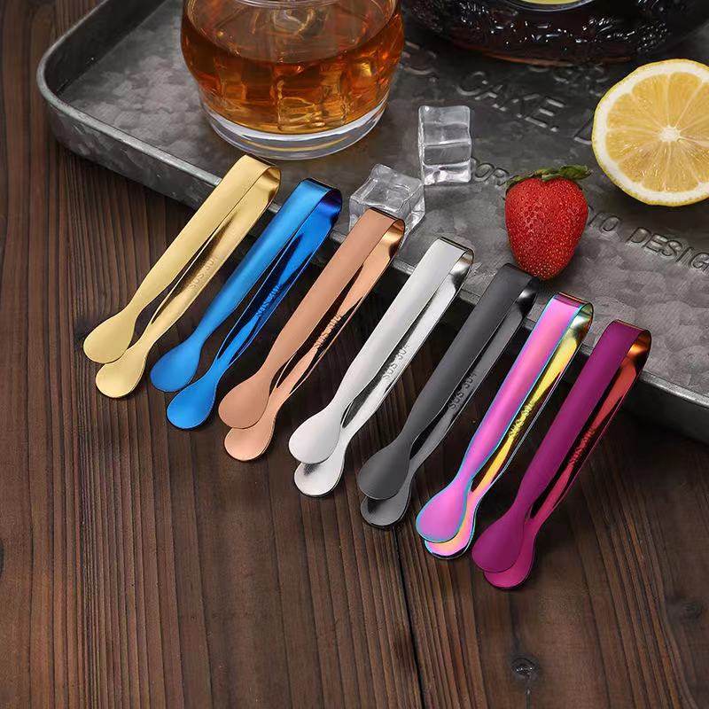 Rose Gold Thickened Food Clip Stainless Steel Food Clip Stainless Steel Square Sugar Clip Hot Towel Clip Ice Clip