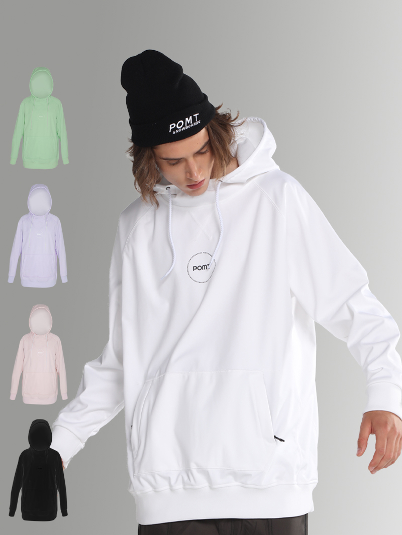 POMT ski coat windproof waterproof hoodie anti-hanging snow inside warm men and women with the same veneer double board inside and outside with