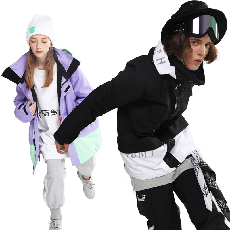 POMT21 winter new waterproof thickened ski suit padded veneer double board electric heating warm men and women outdoor