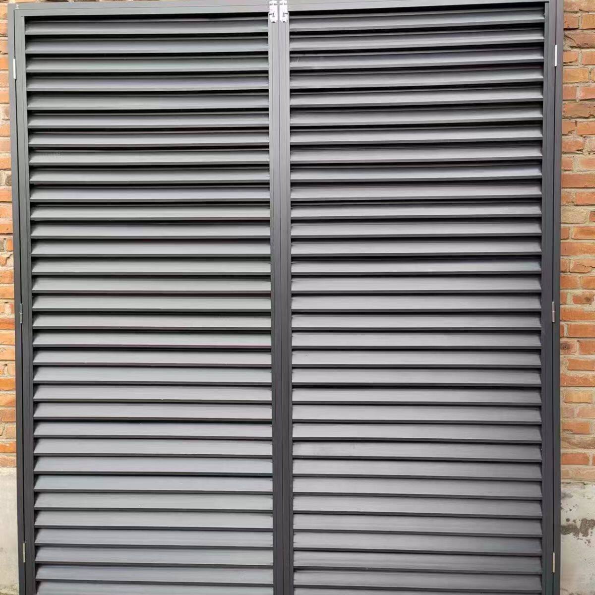 Алюминиевые жалюзи 铝合金百叶窗格栅栏出风口空调外机罩定制外墙防雨百叶排风通风口