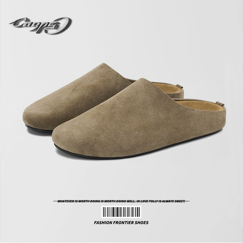 [Same Style as Song Weilong] Carpe Diem Closed-Toe Birkenstock Shoes, Row Style Unisex Suede Leather Mules