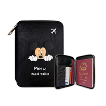 Passport holder cute zipper card bag passport protective cover document storage bag portable simple passport bag for studying abroad