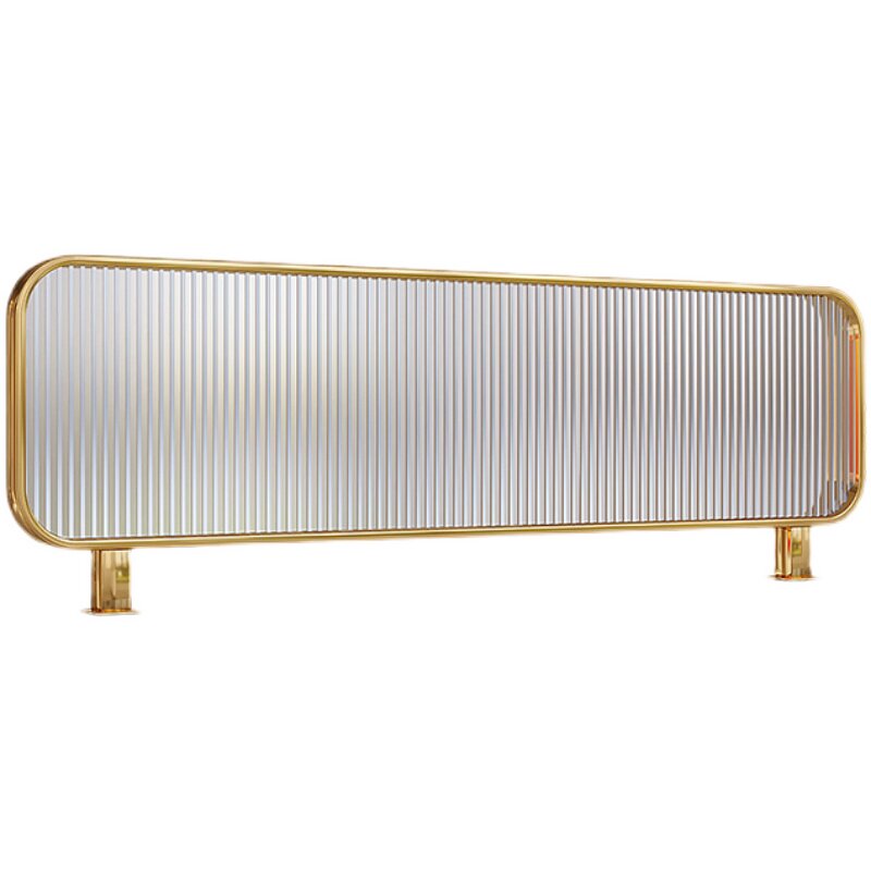 Light luxury stainless steel hotel deck decoration partition heightened dining room short partition Changhong glass screen fence titanium alloy