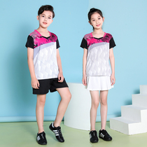 2020 male and female children speed dry and breathable short sleeve badminton suit ping-pong jersey training suit customised volleyball clothes