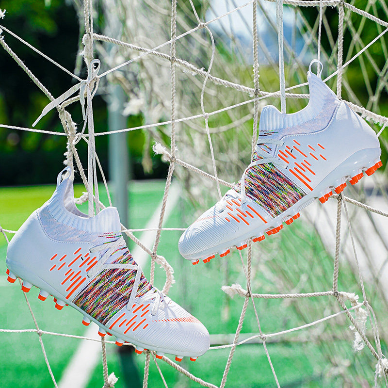 Little Li Zi Messi Football Shoes Men's High Cylinder Crushed Nails Tf Lawn Short Nails AG Teen Children Students Training Breathable