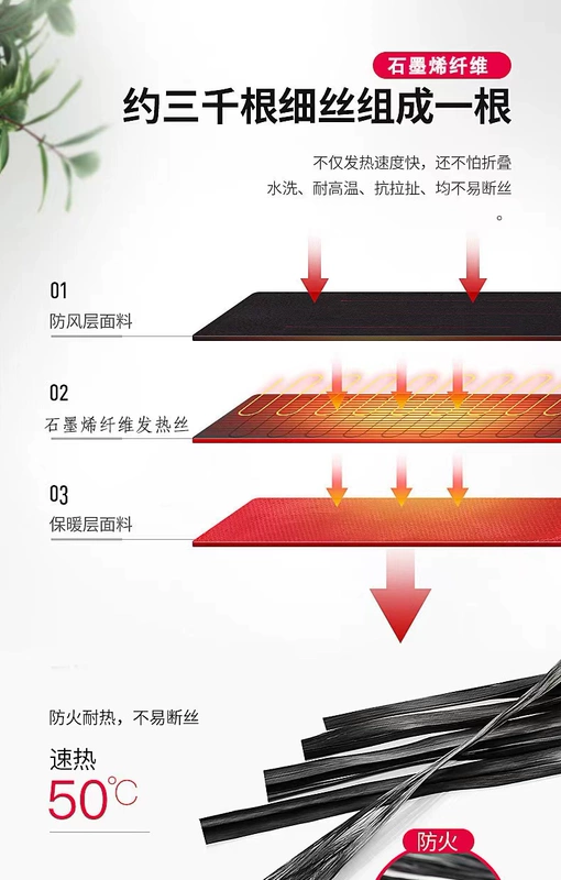 Đức làm nóng áo sạc sưởi ấm quần áo toàn thân điện sưởi ấm bảo vệ thắt lưng nữ kẹp ấm hiện vật áo vest mùa đông mùa đông