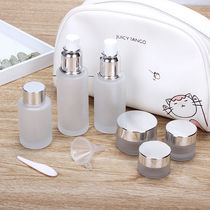 Travel sub-bottle set Portable pressing cream High-grade cosmetics emulsion Eye cream cream Glass empty bottle