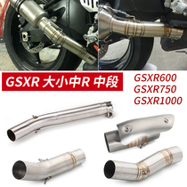 Motorcycle modified GSX750K6 K8 K9 K5 L1 L7 mid-section exhaust GSX650 750 1000