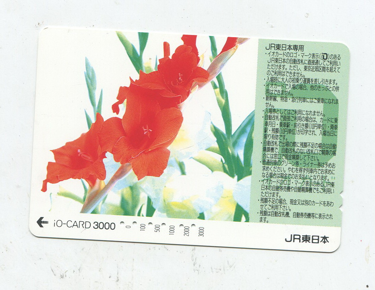 Japan jr East Japan Red Clivia Ticket 3000 Yuan