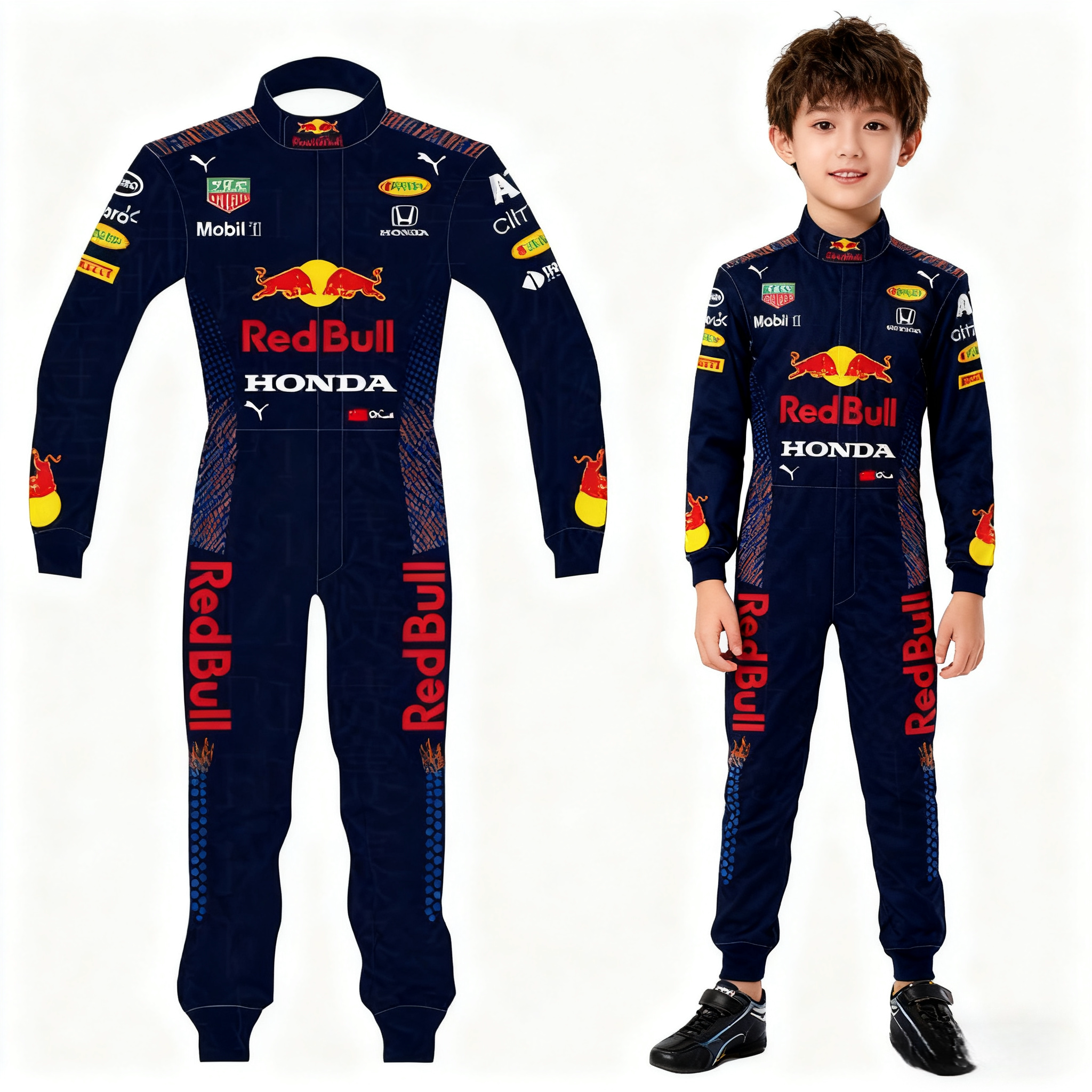Гоночный костюм Red Bull для картинга, цельный костюм для взрослых и детей, дышащий автомобиль, пляжная сетка для бездорожья, фото знаменитостей, тонкая фотография