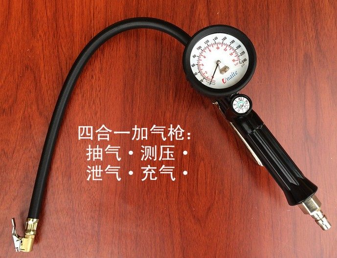 Taiwan pointer type tire gas gauge high precision air pressure gauge car tire pressure gauge gas gun with deflation