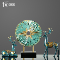 European and American creative home soft decorations TV cabinet wine cabinet porch study housewarming new home deer craft decoration set