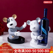 Modern creative violent bear wine rack ornaments home living room table red wine shelf decorations desktop furnishings gifts