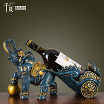 Red wine rack ornaments elephant modern minimalist wine cabinet decorations creative home living room wine wine bottle shelf