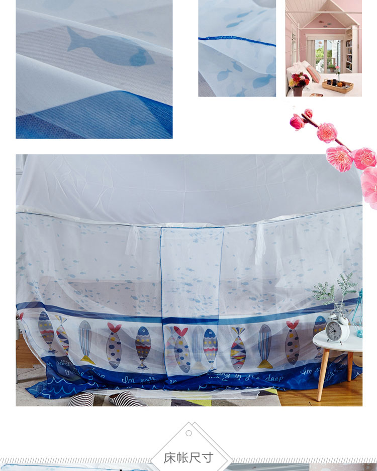 Cô Cotton Sinh viên Ký túc xá Muỗi Giường ngủ Giường ngủ Nữ Giường màn chống muỗi Sử dụng kép Ra khỏi giường 0,9m / 1,2m - Lưới chống muỗi mùng bung gấp gọn