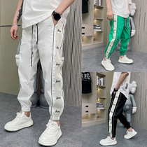 Summer Thin Ice Silk Speed Dry Pants Boomers Men 100 Hitch Sports Casual Pants Net Red Homo Loose Air Conditioning Kharen Pants