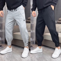 Pants Men Spring Summer Sports Pants 100 Hitch Harun Casual Pants Loose Tide Cards Grey Spirit Little Guys Pants Trendy